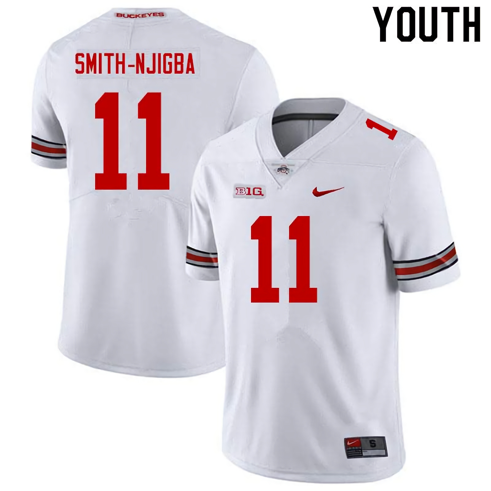 Jaxon Smith-Njigba Ohio State Buckeyes Youth NCAA #11 Nike White College Stitched Football Jersey VAF7856RD